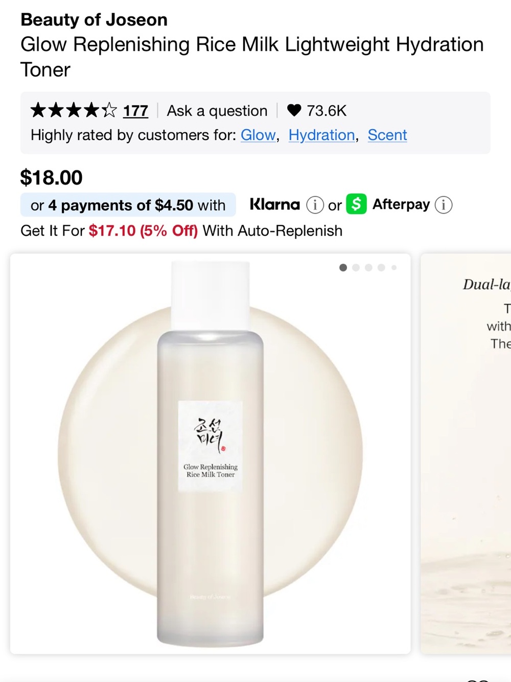 Beauty of Joseon White Rice Milk Hydration Toner — White